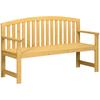 2-Seater Garden Bench Wood, Weatherproof Bench, Garden Furniture with Backrest, 240 kg Load Capacity 140 x 50 x 85 cm, Orange