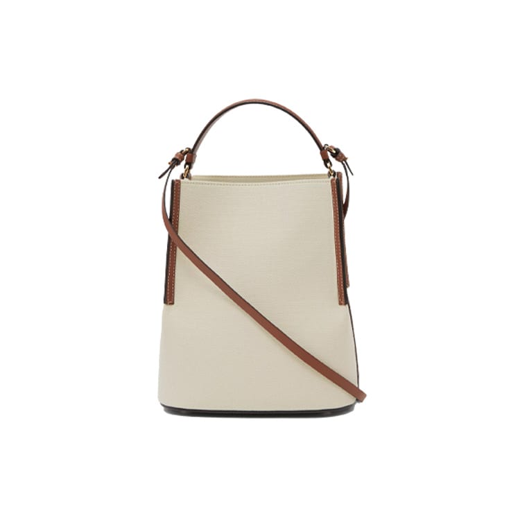 Burberry Сумка из холста, Сумка-ведро, Сумка на плечо, Сумка через плечо, Маленькая женская сумка Натуральный/Загар/Огненно-красный 80368231