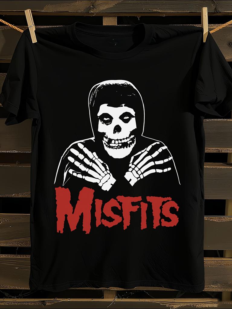 Misfits Fiend Graphic T-Shirt Mens Tshirt Womens Tshirts with Letters Print Short Sleeves T-Shirt Casual Street Tee Shirt Top