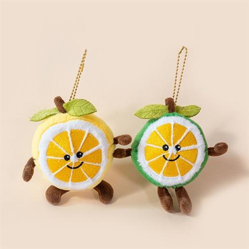 Creative Fruit Pendant Watermelon Durian Plush Toy Cute Fruit Keychain Bag Pendant Doll Back