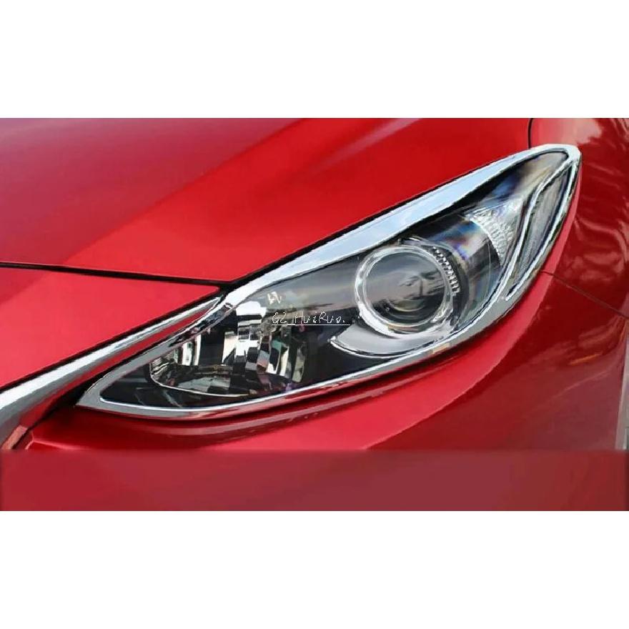 Для Mazda3 Axela M3 2014 2015 2016 хромированная крышка фары из АБС-пластика, внешняя отделка, 2 шт.