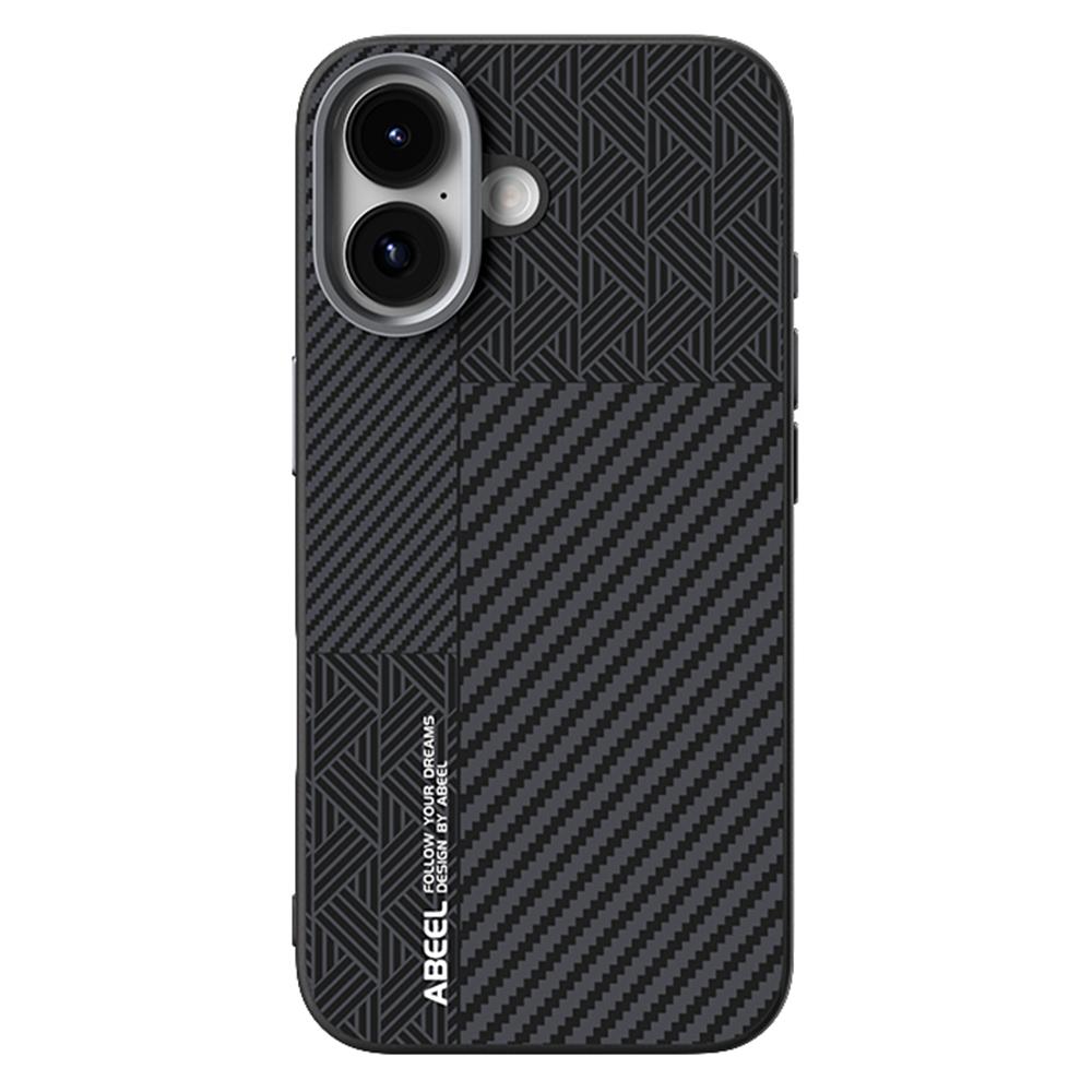 ABEEL For iPhone 17 Case PC + TPU + Aluminum Alloy + PU Leather Slim Phone Back Cover Compatible with MagSafe
