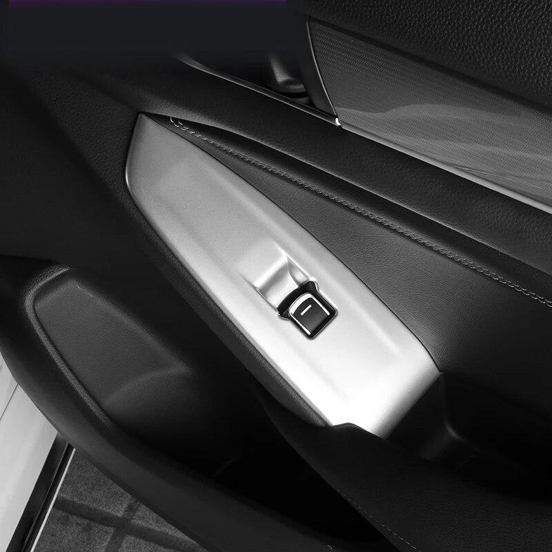 Для Honda Accord 2018-2022 ABS дверное стекло автомобиля, крышка переключателя, стеклянная подъемная панель, дверная кнопка, декоративная наклейка, аксессуары