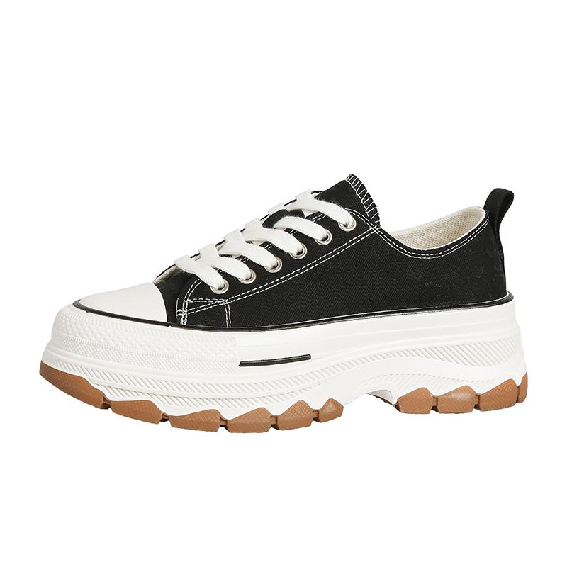 Холщовые туфли для женщин с перекрещенной уздечкой осень-зима увеличивающая обувь мода низкая помощь толстая подошва повседневная обувь для доски