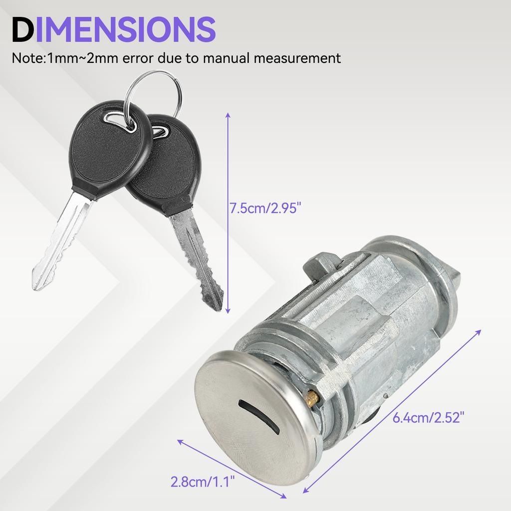 1set Ignition Lock Cylinder Switch Keys 5003843AB 5003843AA 5083915AB 703719 For Chrysler Dodge Caravan Jeep Cherokee Plymouth