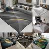 Premium Grey Marble Pattern Geometric Combination Living Room Decor Home Carpet  Bedroom Rug, Nordic Style Easy To Care