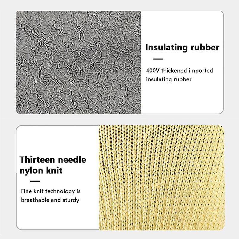 1 пара 400 В изолирующие перчатки, защитные перчатки от электричества, резиновые рабочие перчатки для электрика, защитный инструмент