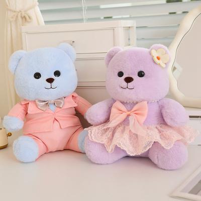 Новое свадебное платье медведь плюшевая игрушка тряпичная кукла кукла кукла девочка пара день рождения свадебный подарок медведь