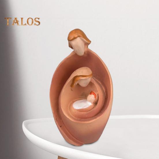 Abstract Nativity Advent Resin Figurine Holy Family Statue Joseph Virgin Mary Birth of Jesus Sculpture Home Office Desktop Decoration Ornament