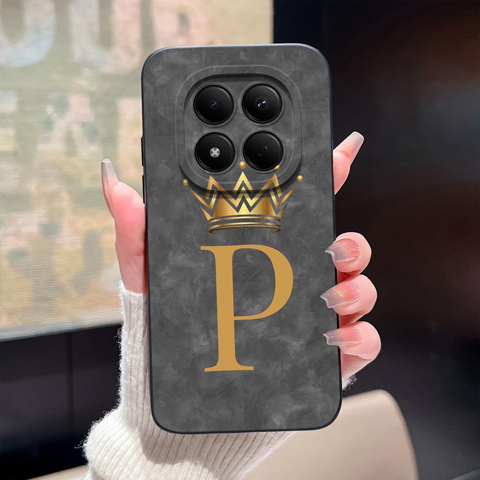 Для чехлов телефона Redmi Note 15 Pro 4G 5G Милый панда 26 букв Ударопрочный Мягкий Жидкий силикон Чехол Для RedmiNote15 15Pro Fandas