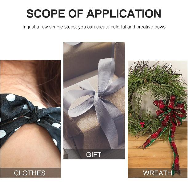 EXCEART Extended Wooden Bow Maker for Ribbon, Wreaths, Christmas, New Year Decorations, Corsages, Holiday Wreaths; Wooden, Adjustable, 15 Holes, 3