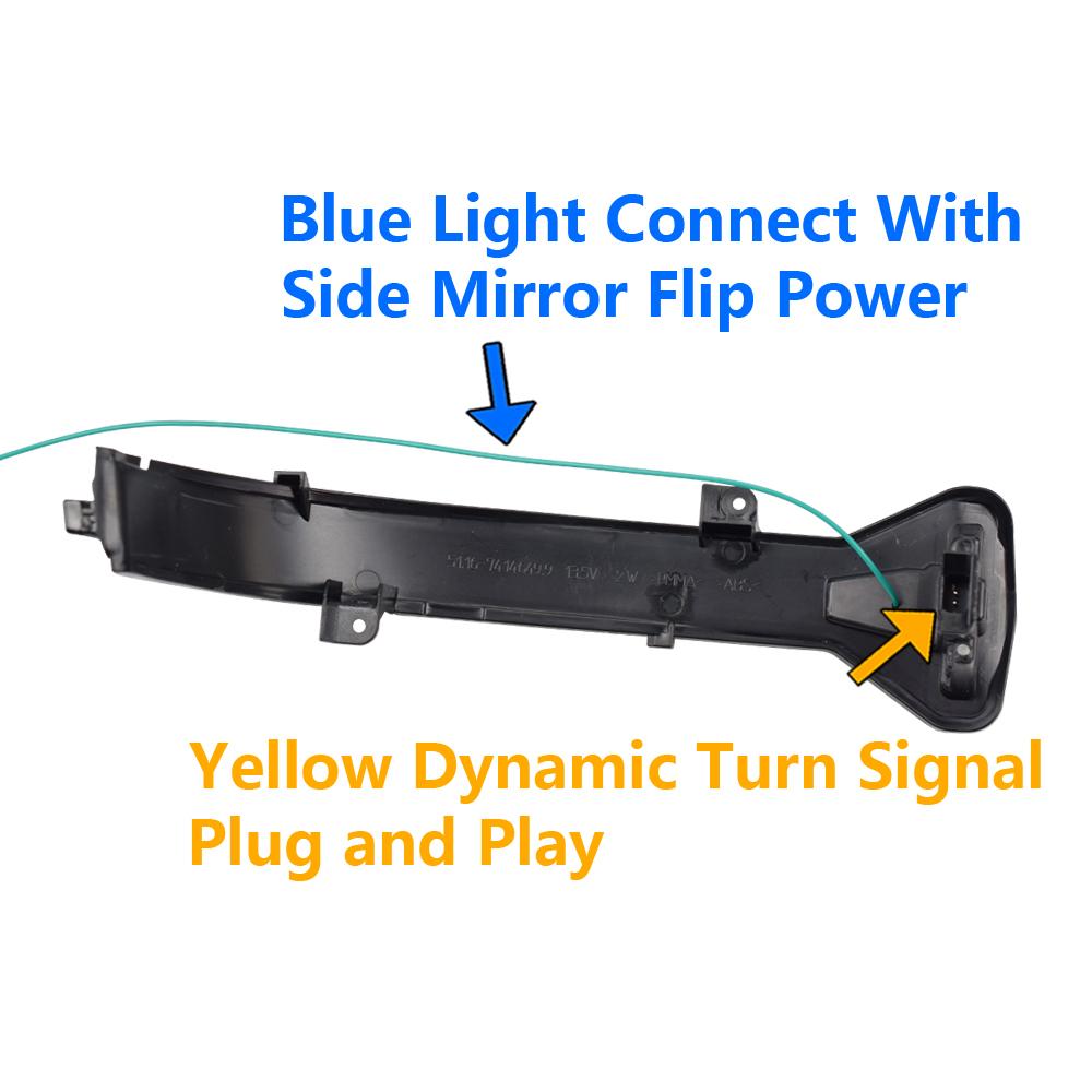 Светодиодный динамический указатель поворота, боковое зеркало, мигающий свет, повторитель поворотника для BMW 5, 6, 7, 8, 3 серии G38 G30 G31 G11 G20 M5