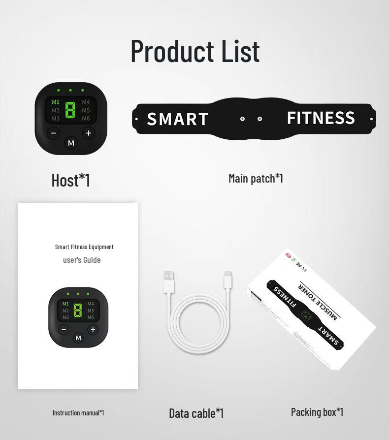 EMS Fitness Waist Belt: Smart Abdominal Sticker & Tummy Tuck Exerciser for Home Use