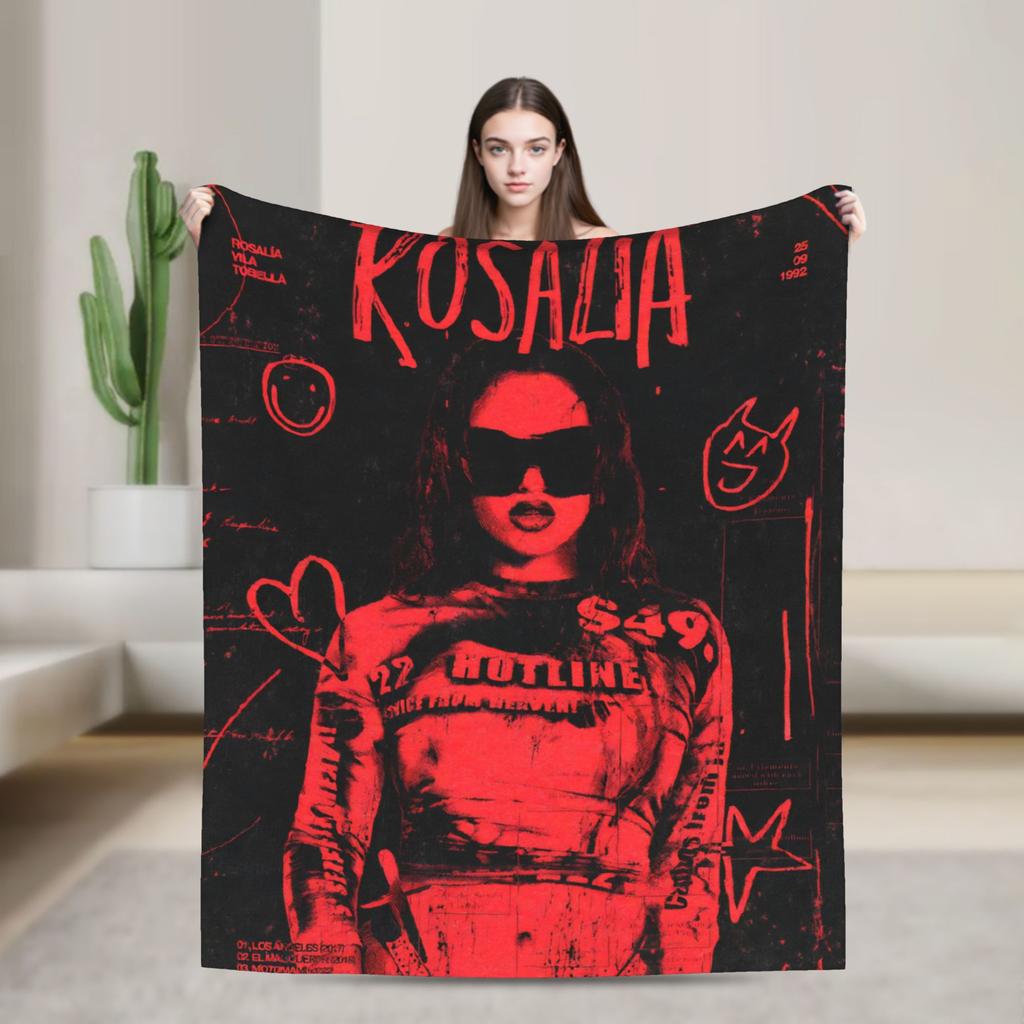 Rosalia Lux Warm Soft Blanket Picnic Plush Bedding Throws Fluffy Home Decor Flannel Bedspread Sofa Bed Cover