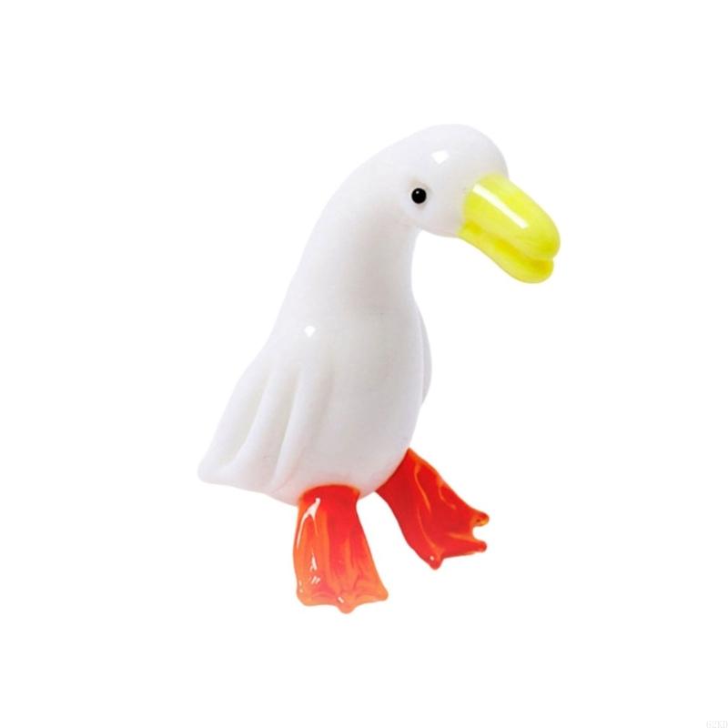 62KD Стеклянная фигурка семьи уток Домашние и офисные настольные аксессуары Садовое украшение