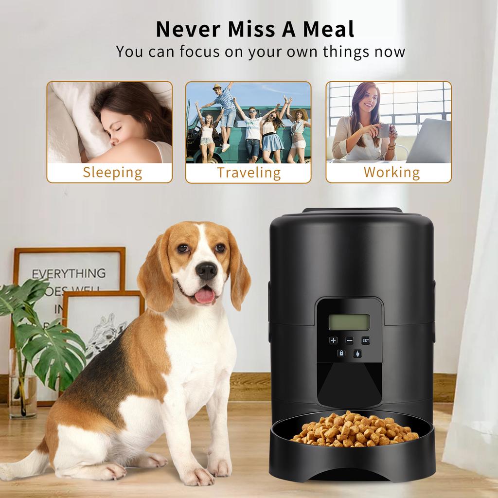 2L Automatic Pet Feeder For Cats  Smart Slow Dog Feeder With Large Capacity Timing Cat Food Auto Dispenser Dry Food Bowl