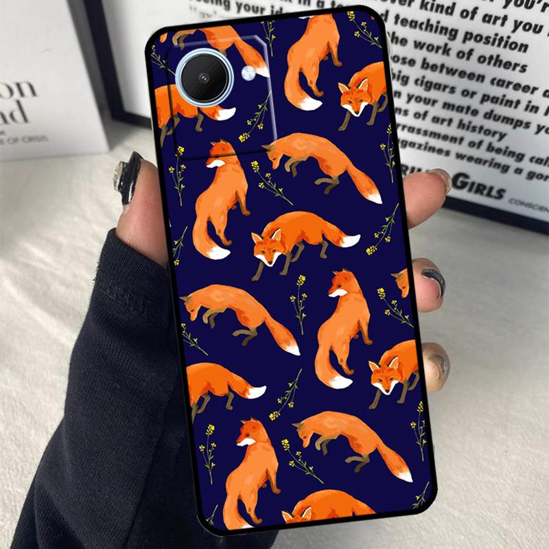 Мультяшные лисы Животное Для Realme 15 14 10 11 12 13 Pro Plus C65 C67 C71 C63 C61 C55 C51 C53 C75 GT6 GT7 Pro Чехол
