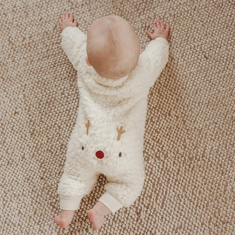 Детские комбинезоны Детские теплые комбинезоны с длинными рукавами и круглым вырезом