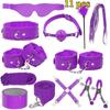 VaHppy SM BDSM Bondage Exquisite Sets 4colors Plush Leather Erotica Sex Toys for Couples Handcuffs Flirting