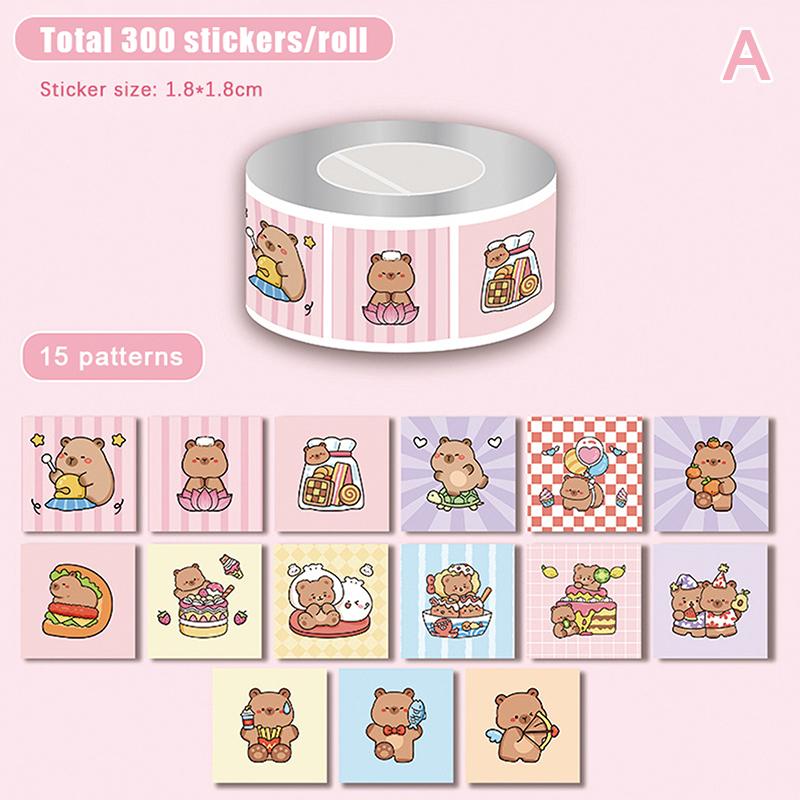 300 Stickers Cartoon Capybara Graffiti Sticker For Water Bottle Laptop Luggages Laptop Decals Decoration Kid Reward Gift Toy