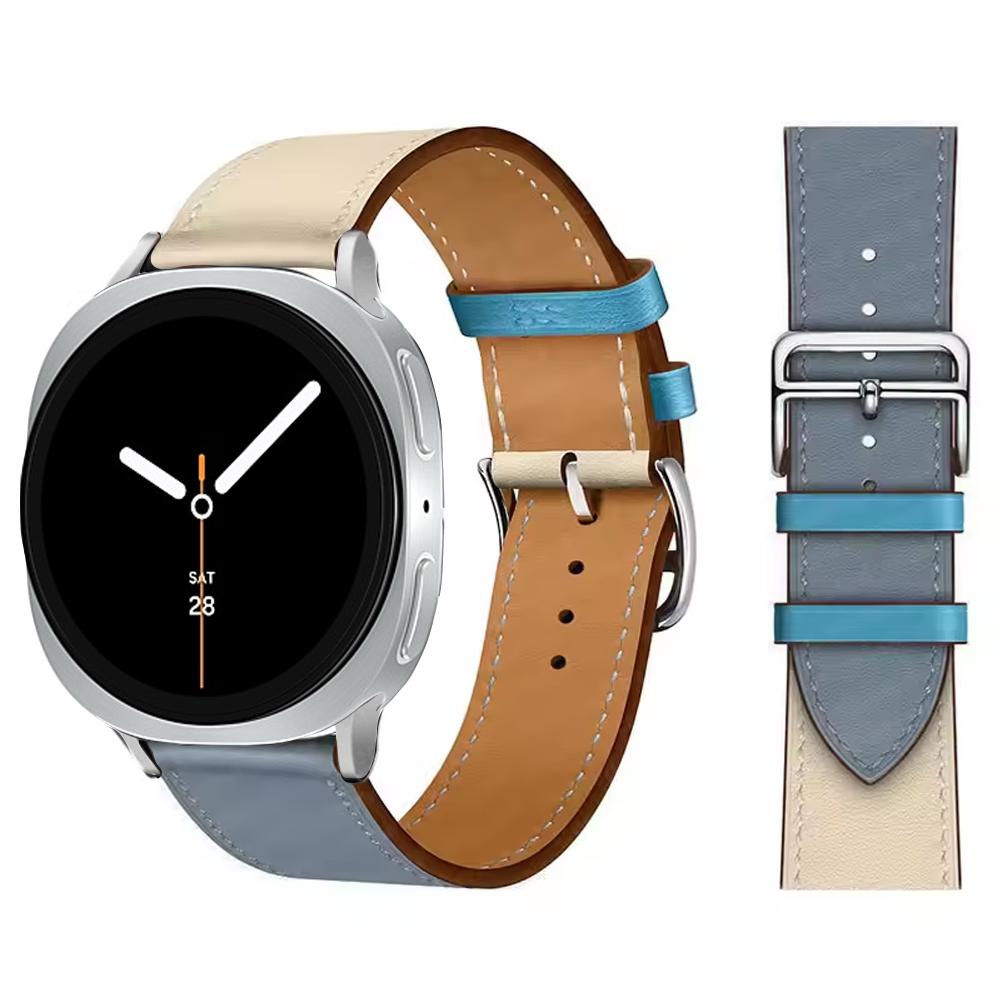 Изысканный кожаный ремешок Для Samsung Galaxy Watch 8 ремешок 40 мм 44 мм металлическая пряжка Браслет ремешок Galaxy Watch 8 classic 46 мм ремешки
