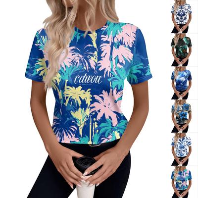 Женские топы с коротким рукавом, свободная футболка со складками и воротником