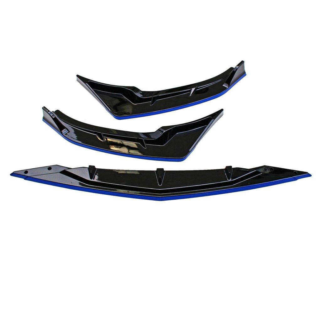 Современный комплект переднего сплиттера и заднего спойлера для Ford Fiesta: Сплиттер, жабры и защиты бампера в боевом стиле