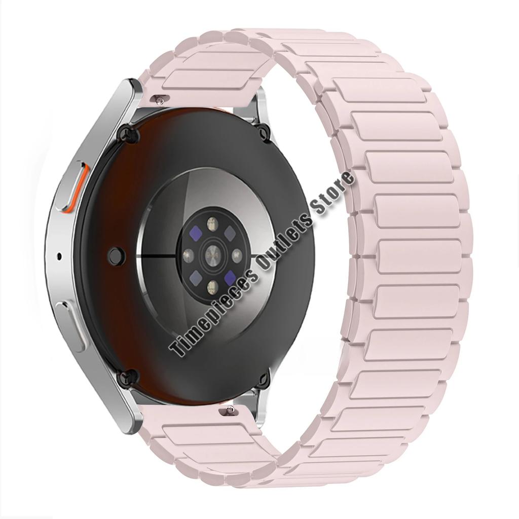 20MM 22MM Magnetic Silicone Strap for Samsung Galaxy Watch 7 FE 6 5 4 40/44mm Classic 5Pro Band for Huawei Watch 5 GT5 Pro 46MM