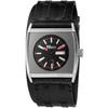 Montre - RAPTOR - Raptor - Bracelet cuir noir - Boîtier 43 mm argenté - Quartz Miyota