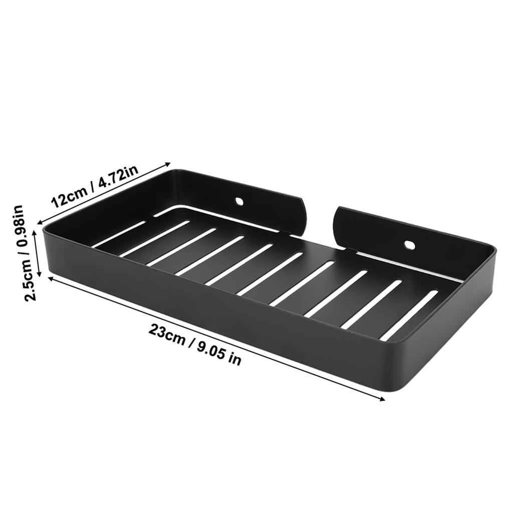 Настенный держатель для мыла из нержавеющей стали, полка для слива для ванной комнаты и кухни (черный)