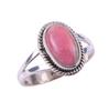 Кольцо из чистого серебра 925 пробы с натуральным родохрозитом ручной работы S.6 V1p71