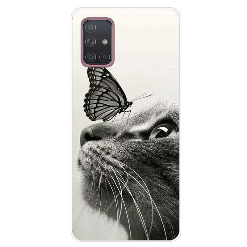 For Samsung Galaxy A51 A71 Case Soft Silicone Cute Cartoon Panda Phone Cases For Samsung A 51 A515F Galaxy A71 A715F Cover Funda