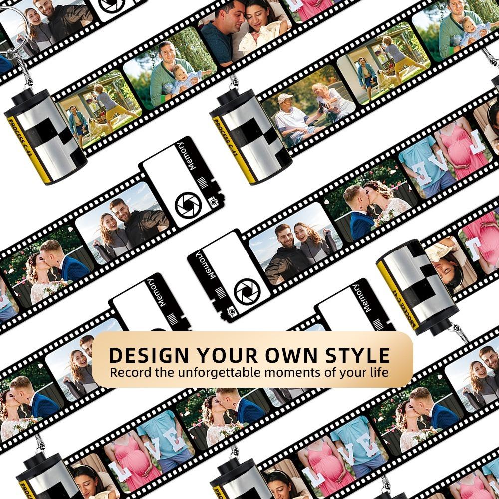 Двусторонний пустой брелок для фотопленки, брелок для фотопленки, подарок для папы, мамы, друзей