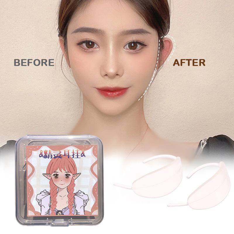 Невидимые клипсы для эльфийских ушей, безболезненные носимые фиксаторы для ушей, прозрачные зажимы для фиксации ушей, аксессуары для фэнтези-костюма, 1/2 пары/коробка