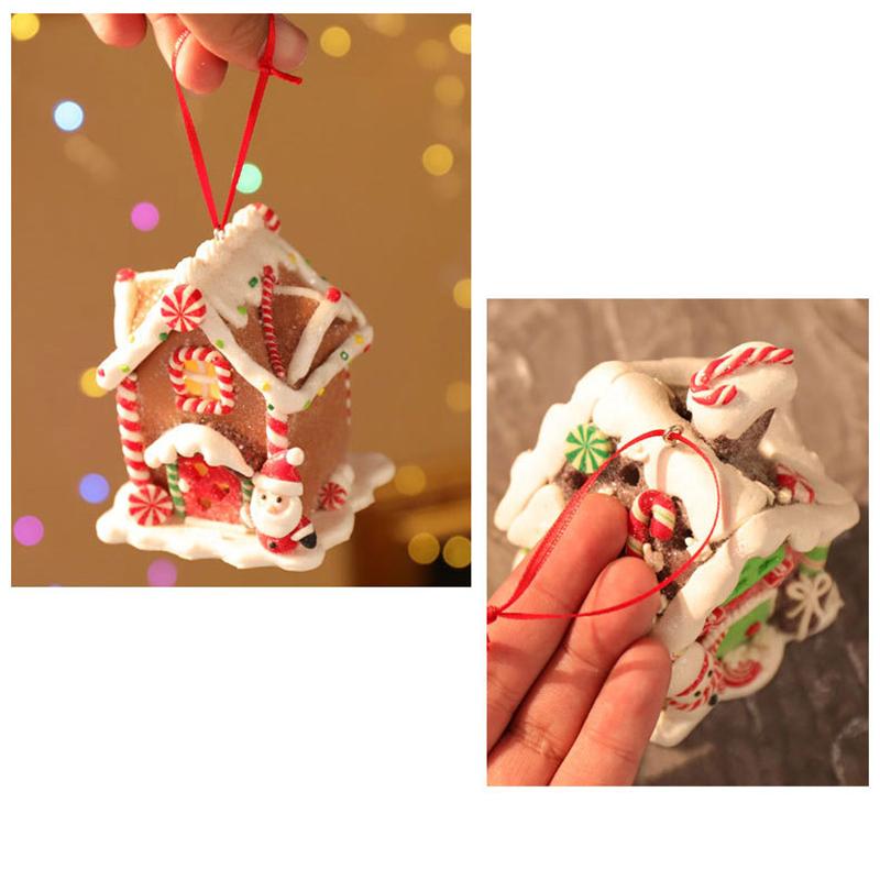 Рождественский пряничный домик, кулон, креативные украшения для рождественской елки, подвесное украшение, новогодний подарок, домашний декор