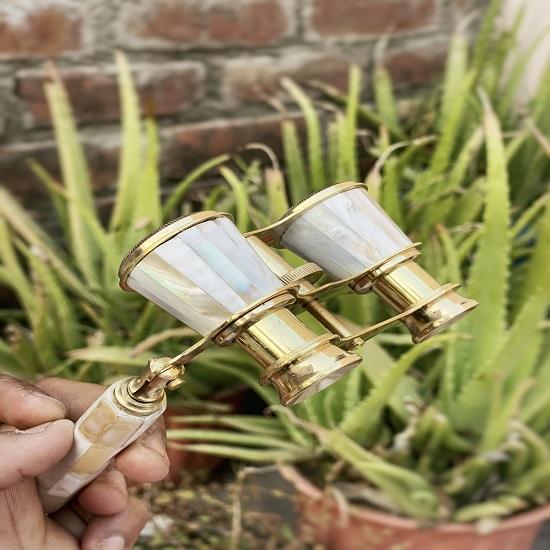 Brass Opera Glasses I Mother of Pearl Accents Binocular I Functional Vintage Opera Glasses I Grandfather Gift, Travel Gift, Christmas Gift