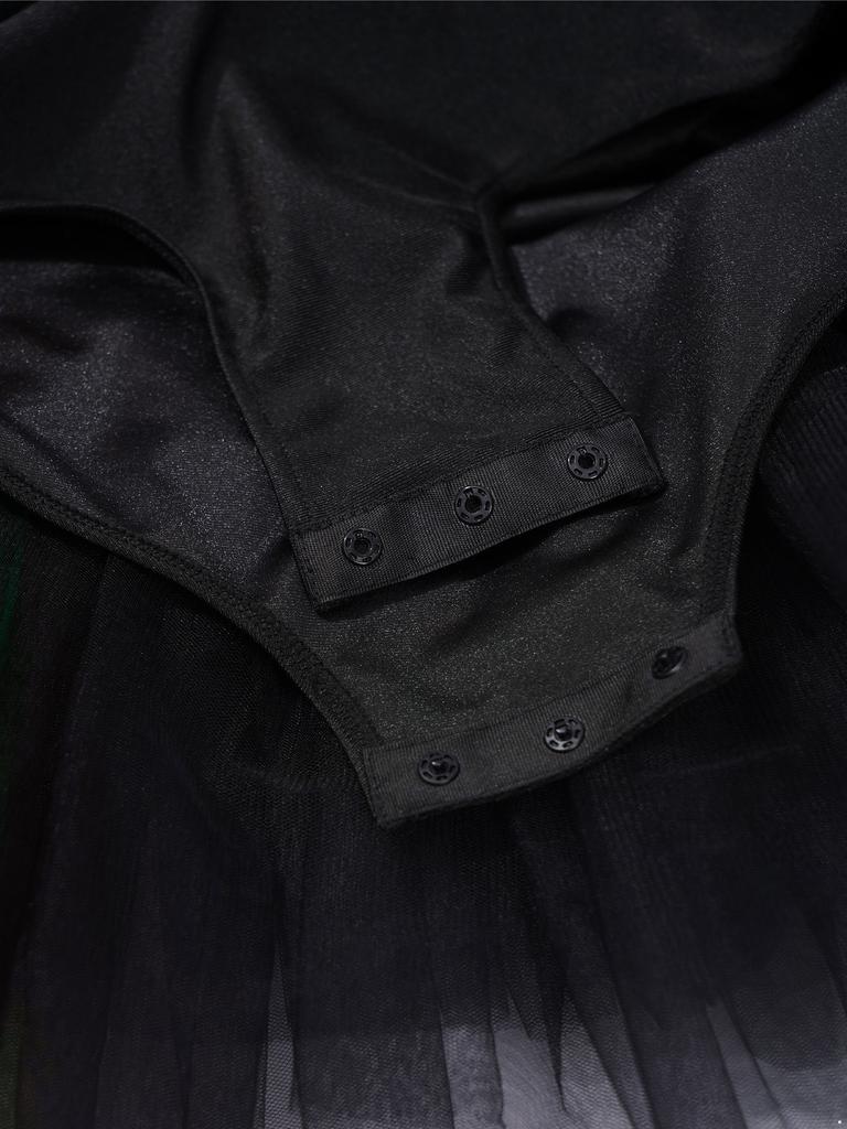 Платье для фигурного катания для девочек, длинный рукав, сверкающие стразы, цветной блок, пэчворк, костюм для сценического выступления