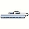 USB C Hub USB Hub 3.0,  Aluminum 7 In 1 USB Extender, USB Splitter with 1 X USB 3.0, 4 X USB 2.0 and 2 X USB C Ports for  PC/Laptop