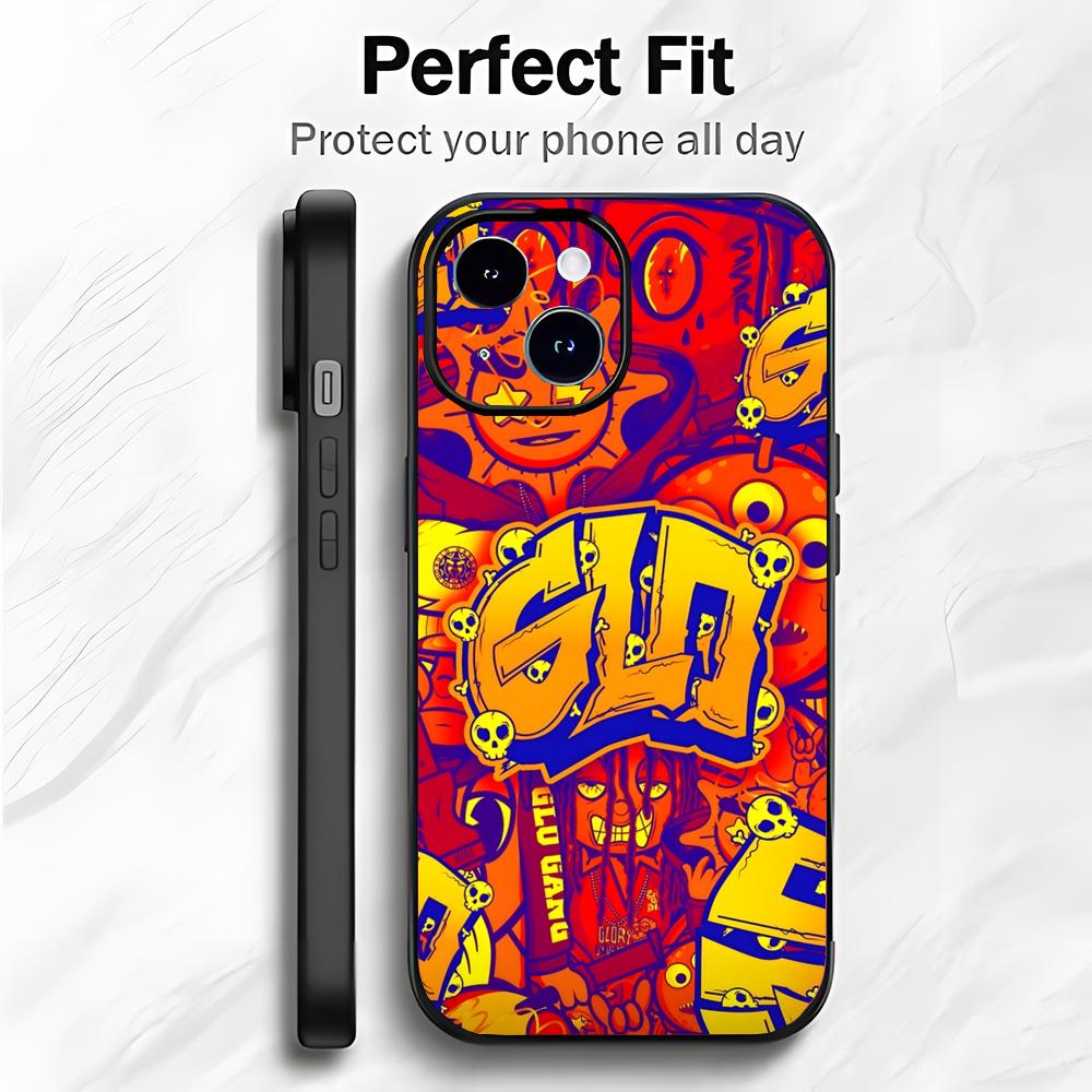 Смелый уличный американский бренд G-Glo Gang Чехол для телефона Чехол для телефона Мягкая упаковка Легкий Для iPhone17 16 15 14 13ProMax