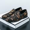 Fashion New Men's National Pattern Slip On Flats Shoes Designer Male Wedding Dress Homecoming Footwear Zapatos Hombre