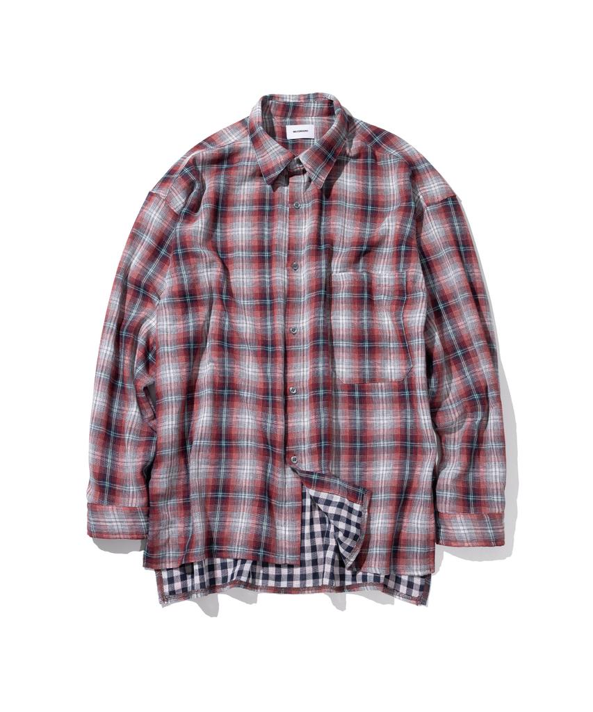 MASSNOUN Multi-Mix Check Shirt Msist002-Rd
