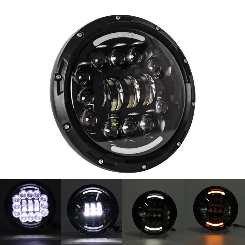 7-дюймовая светодиодная фара для мотоцикла Yamaha Harley Road King Jeep Wrangler Jk Led Headlight Cafe Racer Аксессуары для мотоциклов