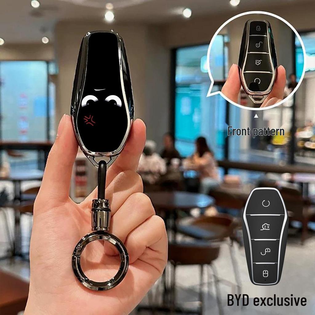 Чехол для ключа автомобиля BYD Han EV, Song Plus, Dolphin, Tang DMI, Qin L, Yuan Pro, Seagull 05 - Защитный корпус для ключа автомобиля