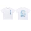 Cross-border new graffiti letter printing European and American street trendy brands loose and versatile casual men's and women's short-sleeved round
