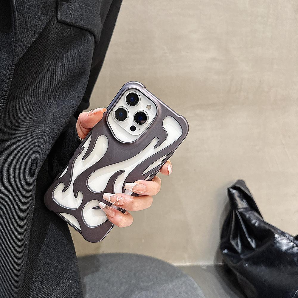 Чехлы для телефонов iPhone 11 13 16 ProMax iPhone 14 15 ProMax 12 13 ProMax 13 Pro 14 Pro Samsung A55 A54 S25 S24 S23 S22 Ultra Flame Shell Cool Advanced
