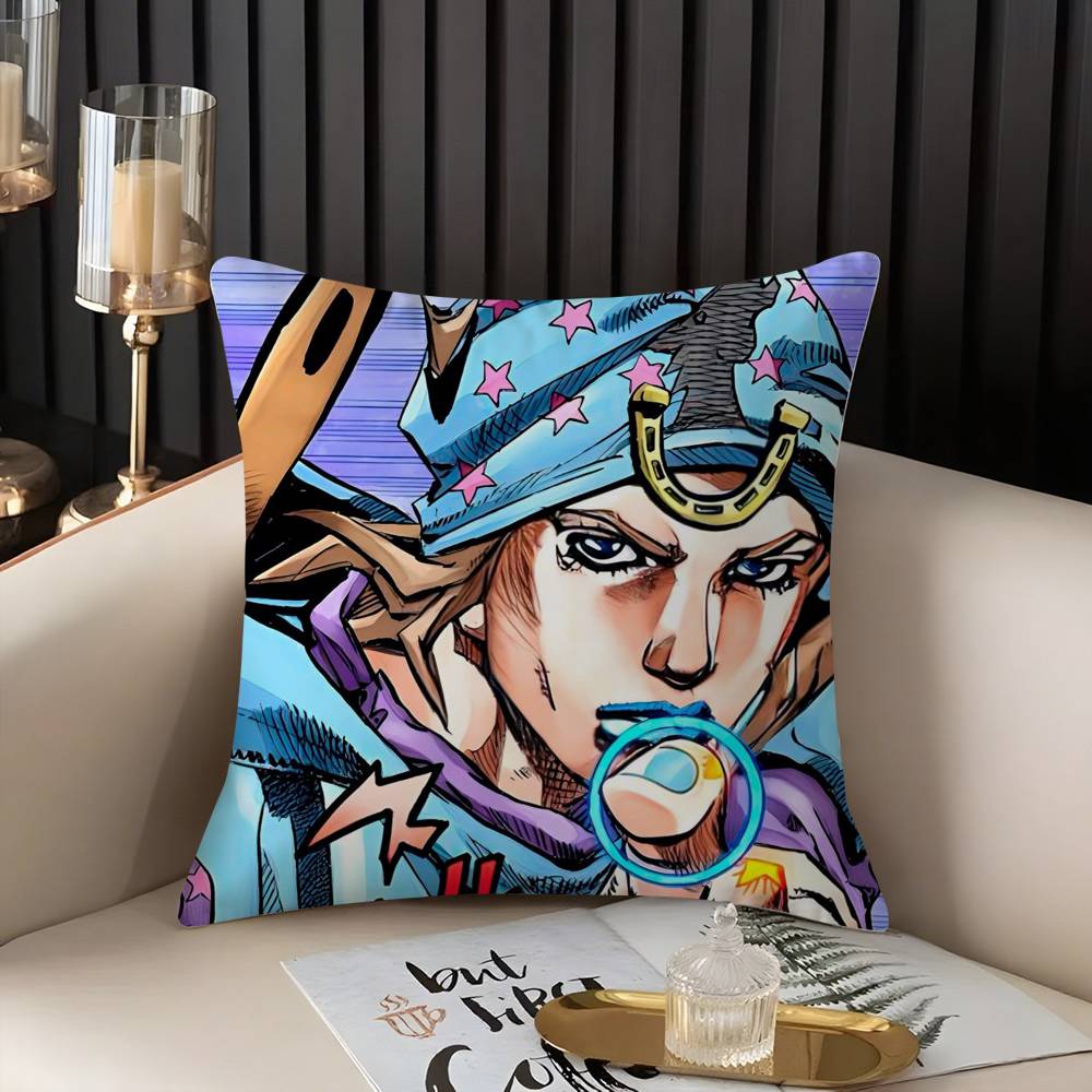 Чехол для подушки J-JoJo B-Bizarre Adventure Домашний Общежитие Спинка стула Короткий плюш Двусторонняя печать Офис Подушка для сна