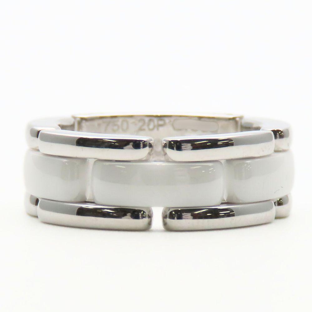 Used CHANEL Ring Ultra Medium EU#49 49 K18 White gold/White Ceramic 9.2g White Gold White Jewelry
