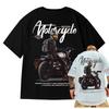 Size 8XL Men Casual T-shirt Teenager Student Tee American Vintage Motorcycle Man Print T-shirt Loose Large Size Large Top