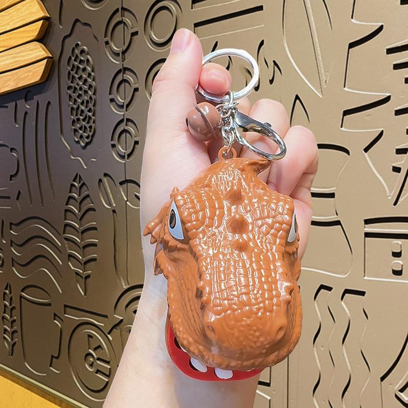 Crocodile Teeth Toys Keychain Children's Crocodile Fingers Reaction Training Dinosaurs Animal Pull Back Trick Game Family