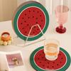 Round Fruit Coasters Creative Natural Rubber Water-absorbent Non-slip Mats Simple Easy To Take Care of High Temperature Coaster